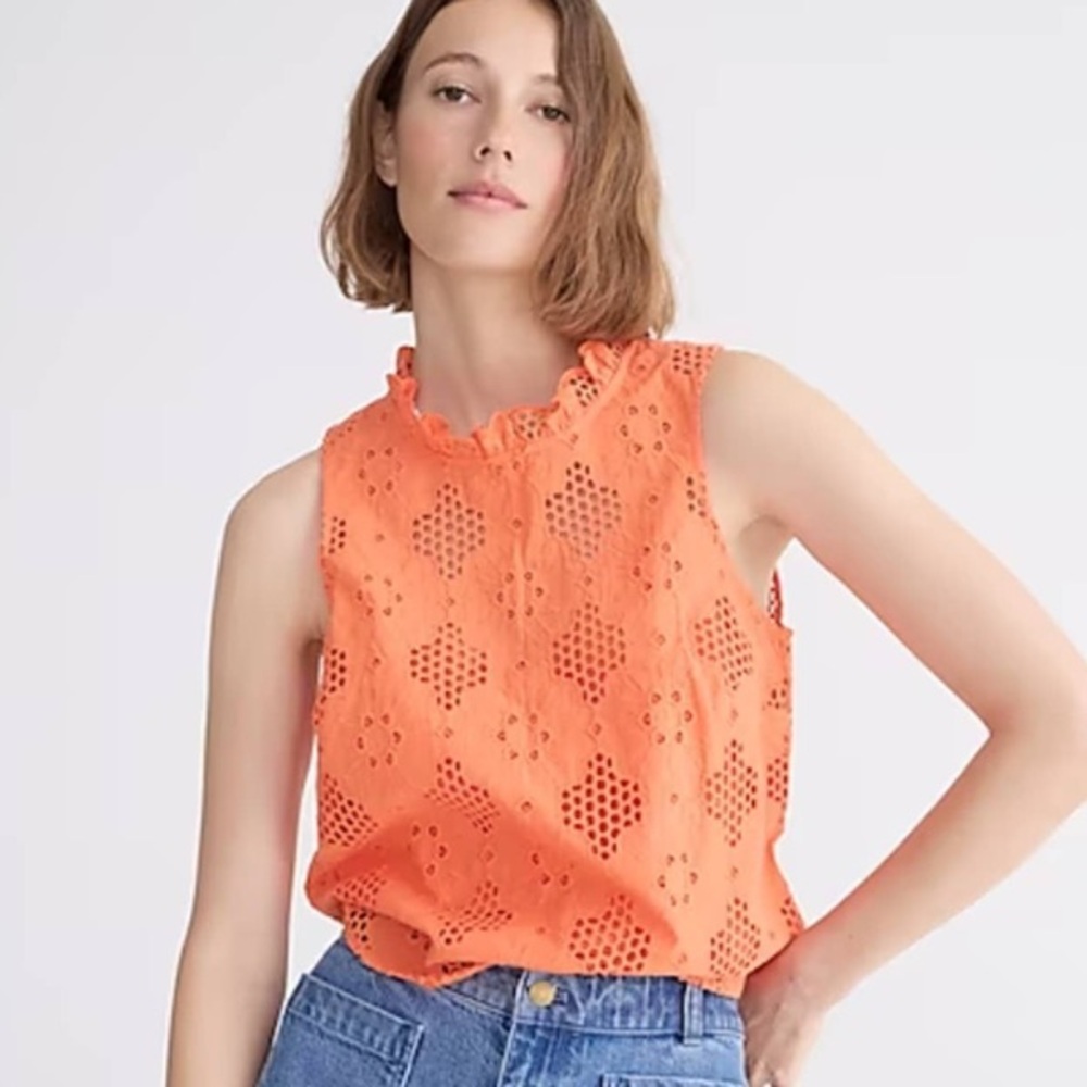 J. Crew Fleur Eyelit Tank Top